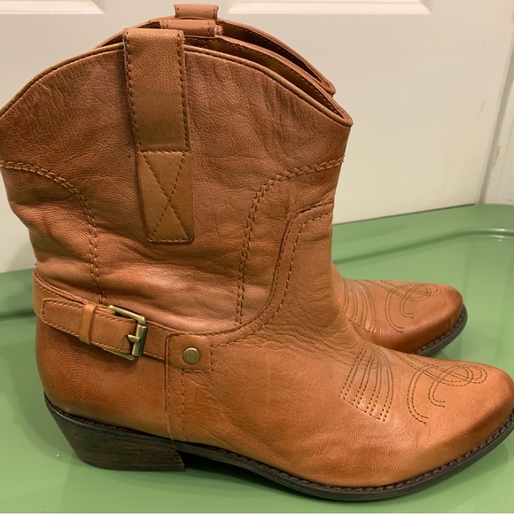Franco Sarto Waco Camel Brown Leather Western Cowboy Boot Women’s Size 8 - Picture 3 of 8